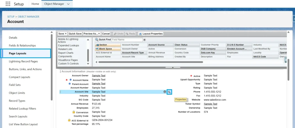 Mark fields in salesforce as required using Page Layout