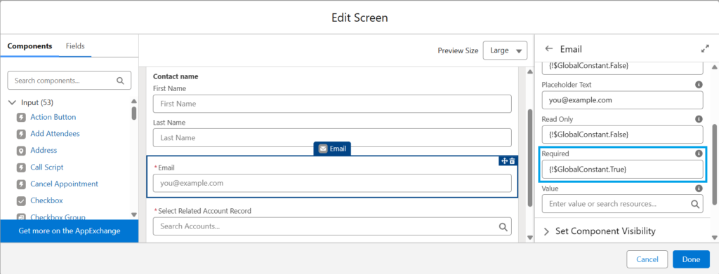 Mark fields in Salesforce as required using flows