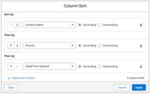 Multi-Column Sorting in List Views