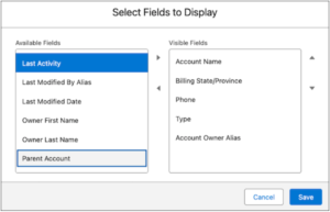 List View Configuration with Type-Ahead Search