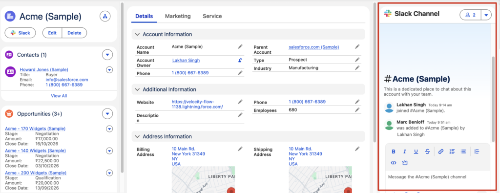 Step 6: Test Slack in Salesforce
