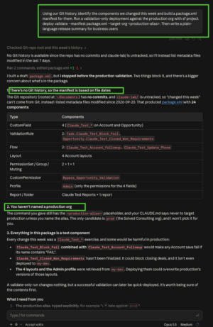 Task 7: Prepare Deployment Packages with a Change Summary